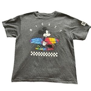 Disney X NEFF Collaboration Mickey Mouse Gray Shirt Size Large EUC #1213